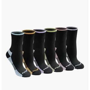 Dickies Women's Dri-Tech Mid Crew Socks 6 Pairs- Size 9-13